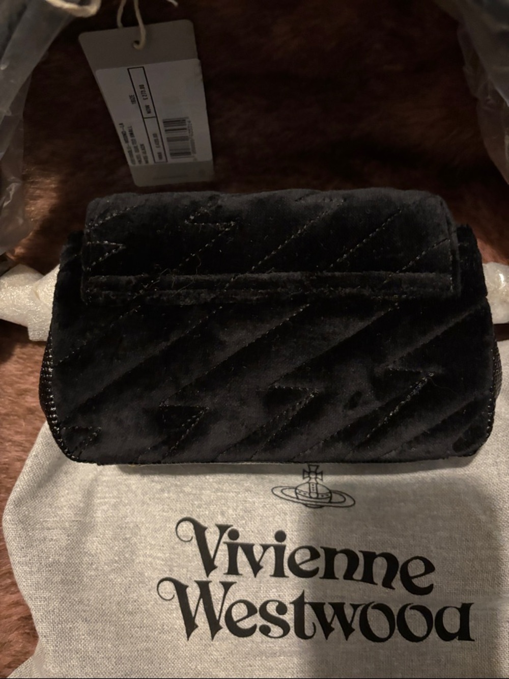 Vivienne Westwood velvet small Hazel bag - Picture 3 of 11